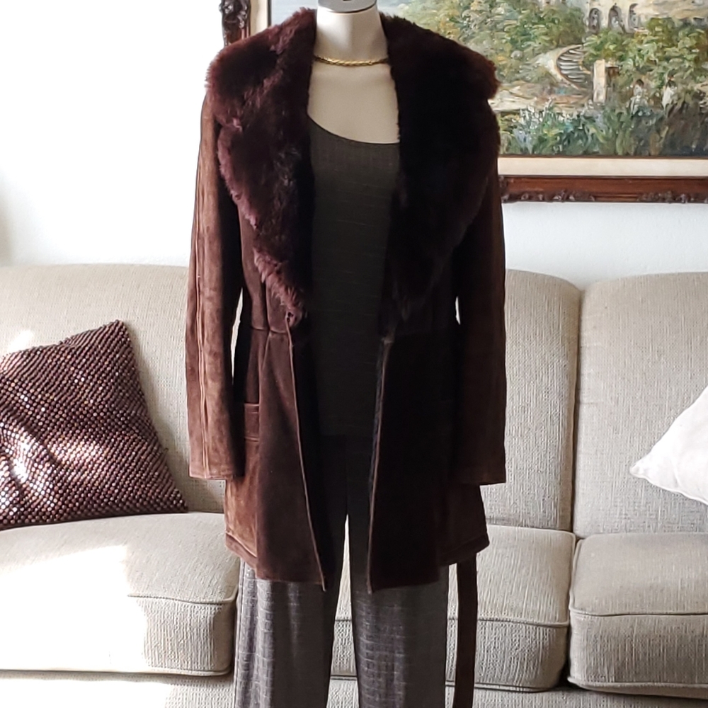 Rare Genuine Leather Made in Argentina Vintage Suede Coat with WPL# - Picture 2 of 15